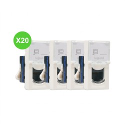 Mosaic Prise RJ45 Cat.6A STP 1 module 076573 Lot 20 Pcs