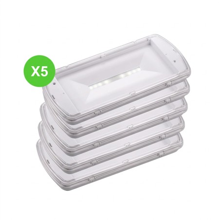 Bloc BAES ambiance UniLed 2-400 SATI 360lm 1h IP42 IK07 Lot 5 Pcs