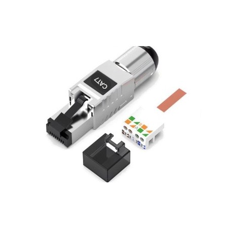 Connecteur RJ45 blindé Cat.7 S/FTP noir