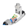 Connecteur RJ45 blindé Cat.7 S/FTP noir par vissage métallique
