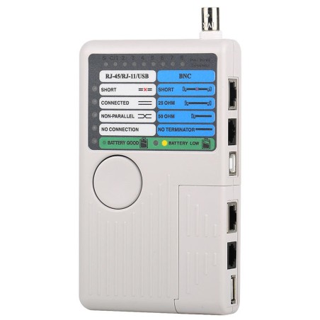 Testeur multifonction 4 en 1 RJ45 RJ11 USB BNC voyants LED