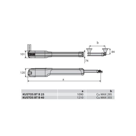 Motorisation portail battants KUSTOS B40, kit 24V