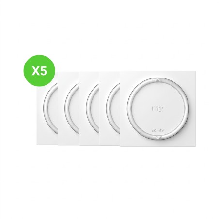 Commande Amy 1 Modes io radio IP20 1 canal avec cadre lot de 5 pièces