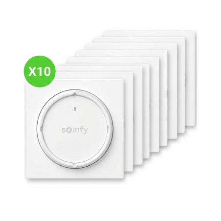 Commande Amy 1 io 1 canal cadre carré blanc IP20 lot de 10 pièces