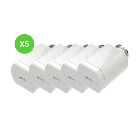 Tête thermostatique io blanche IP20 lot de 5 pièces pour radiateur