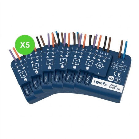 Micro-récepteur volet IZYMO io radio encastrable lot de 5 pièces