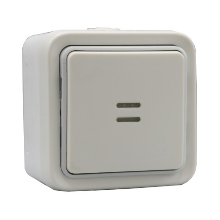 Interrupteur ou va-et-vient lumineux étanche Plexo Saillie IP55 250V blanc