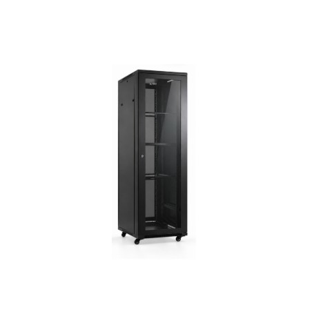 Baie réseau informatique 42U 600x600 en kit montants réglables, pieds