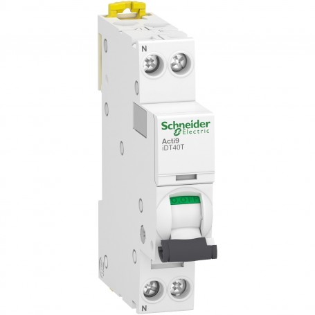 SCHNEIDER A9P22616 - Disjoncteur IDT40, 1P+N, 16A, Courbe C, 6kA