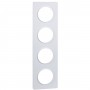 SCHNEIDER S520808 - Plaque, 4 postes, horiz. ou vert., Odace, Blanc