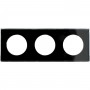 SCHNEIDER S520906Z (F) Plaque, Noir support Blanc, 3 postes, entraxe 71mm, Odace