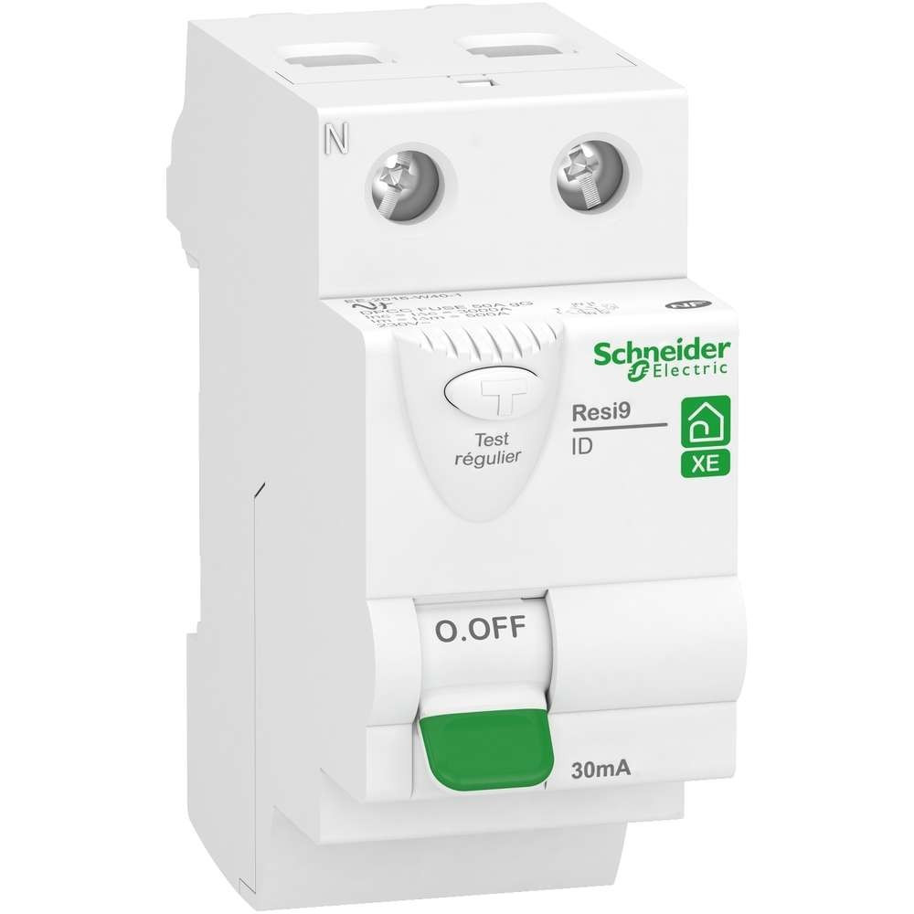 Disjoncteur 2P 40A Courbe C RESI9 - Interrupteur Magnéto-thermique Pour Installation électrique Résidentielle