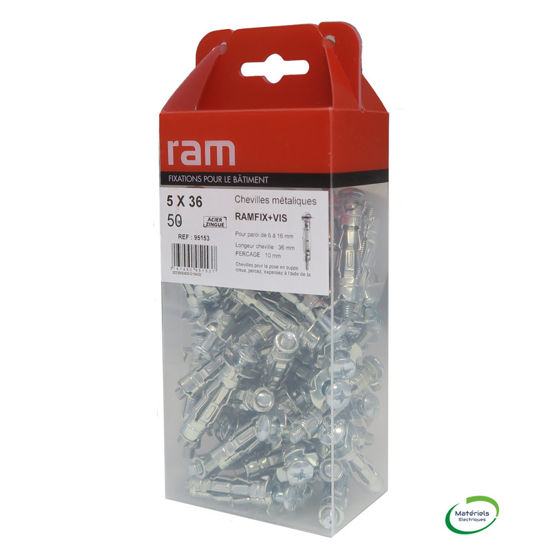 RAM - Fixation Pour Isolant - Kit 10 ISORAM 24 X 40 Mm + 30