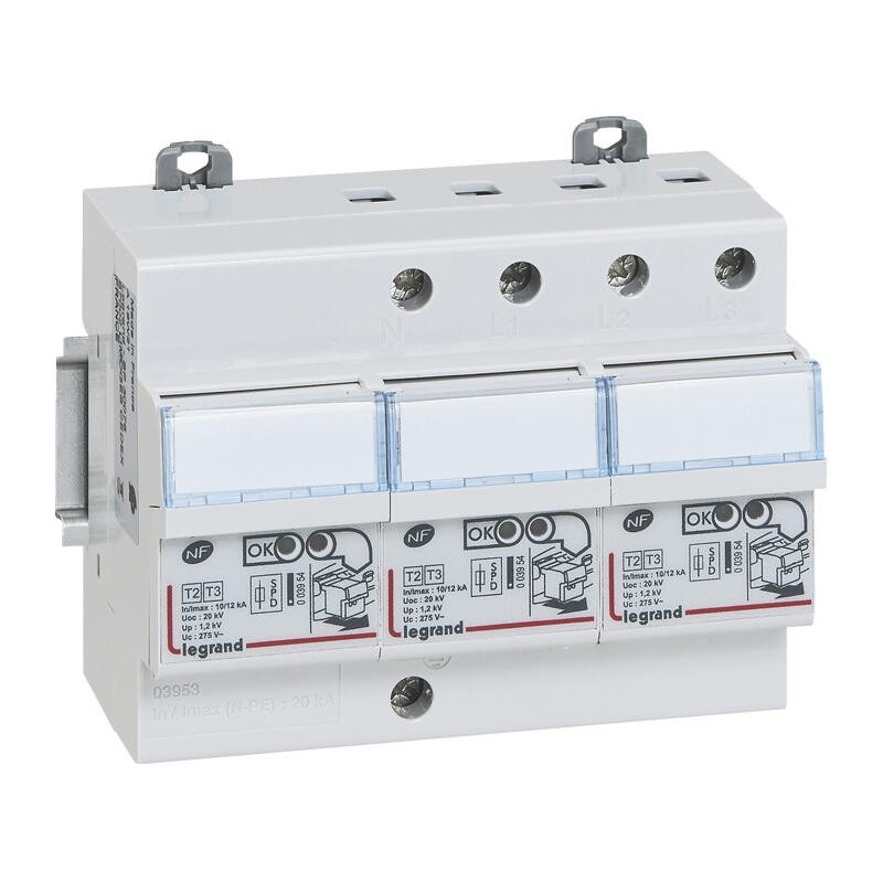 DEHN PARAFOUDRE TÉTRAPOLAIRE DÉBROCHABLE ET AUTOPROTÉGÉ TYPE 2 15KA 230V - 952180