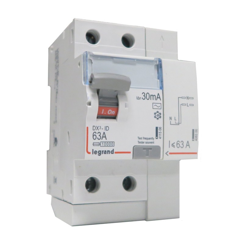 Disjoncteur Différentiel 16A 30mA - Protection Fuites Courant, Surcharge - 230V, Pour Tableau électrique Rail DIN - 6