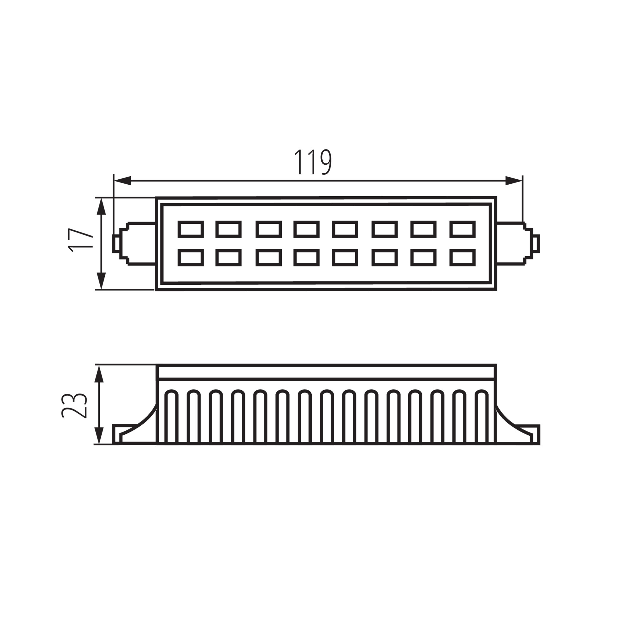 Ampoule LED R7S 119mm 6W 3000K 550lm - KANLUX 15098