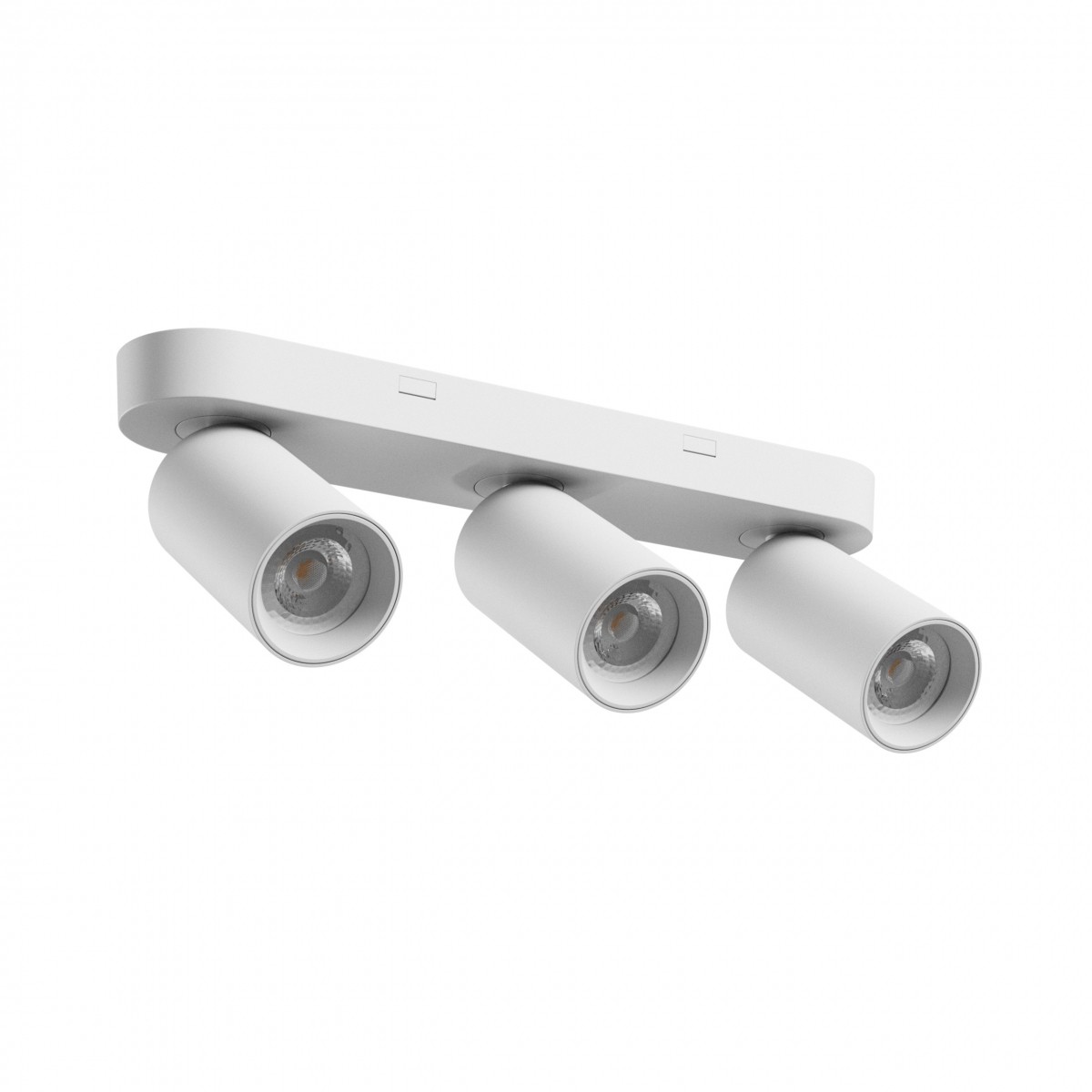 Ketom Plafoniera LED a 2 luci, moderna, orientabile, faretto da soffitto, bianco opaco, GU10, per cucina, camera da letto, soggiorno, senza lampadina