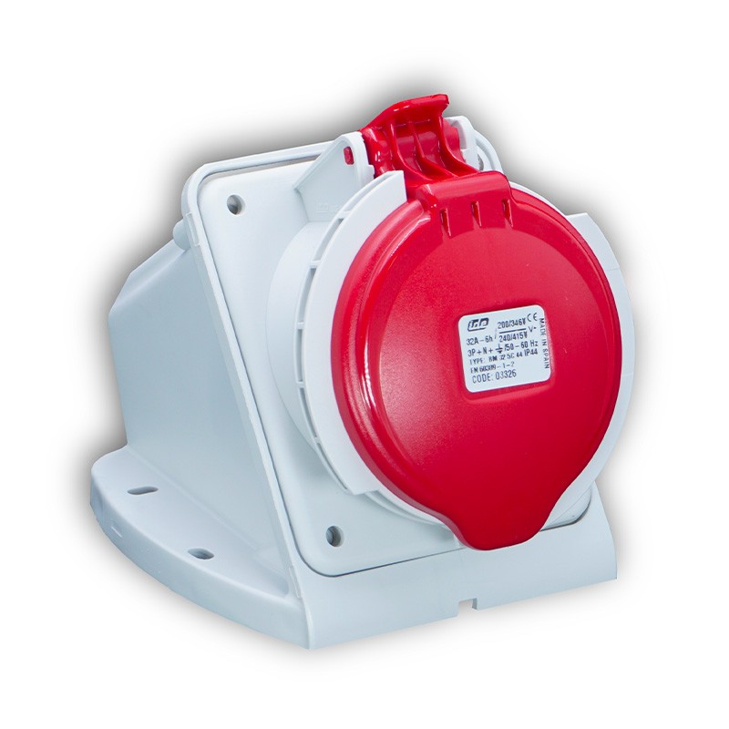 Prise Murale 16A IP44 – Scame Parre – Avec Calotte 3P+T – Robuste Pour Extérieur