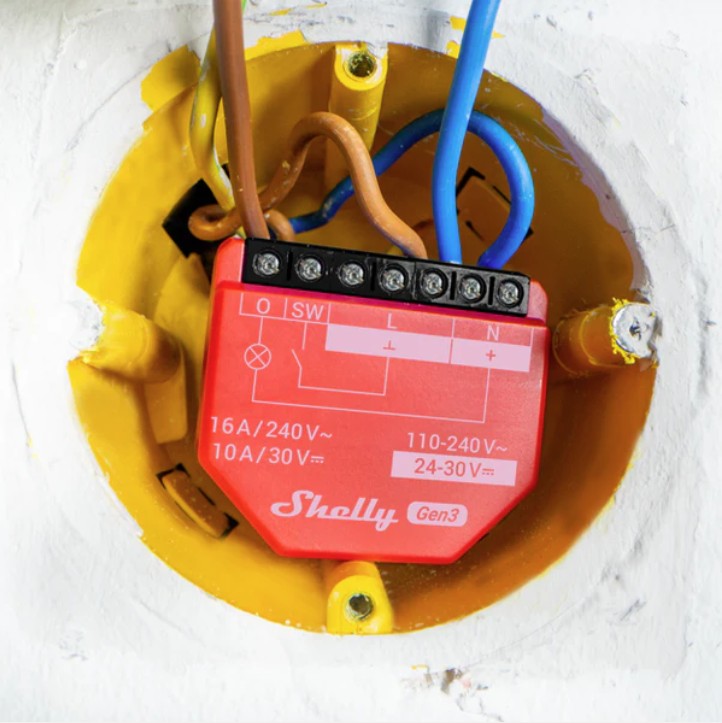 Micromodule Wi-Fi 16A avec mesure énergie SHELLY 1PM Gen3
